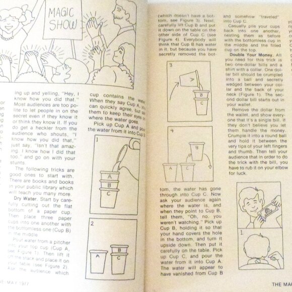 COPY - April 1977 Houdini's MAGIC MAGAZINE Magician Book Houdini Magic Tricks - Picture 4 of 6